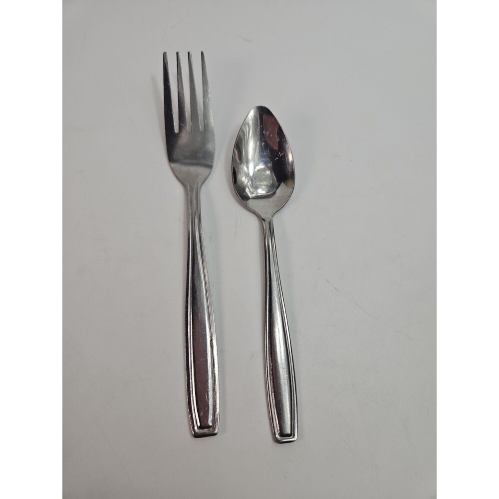 LOT OF 2 - Vintage Clipper 06925 CAY Stainless Steel Dinner Fork Spoon